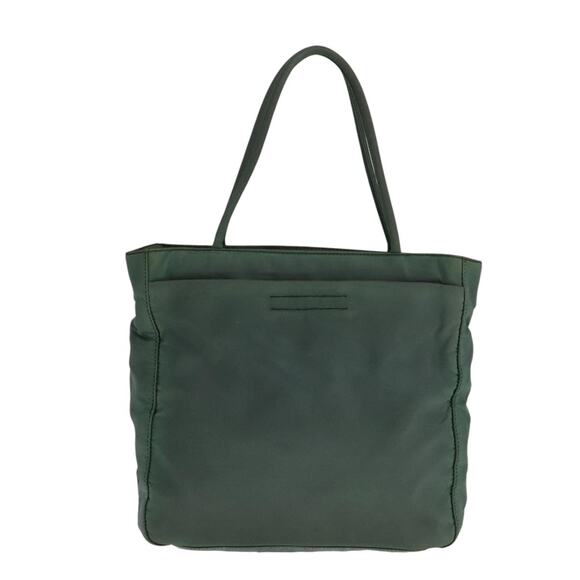 PRADA Hand Bag Nylon Green Silver - Picture 2 of 12